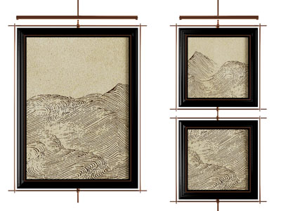 新中式肌理画 装饰画