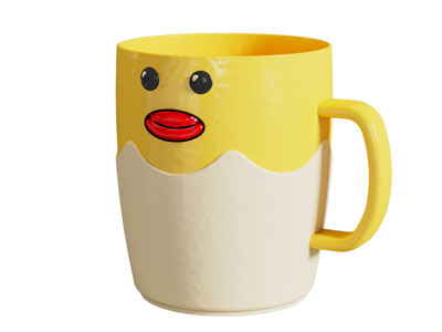 现代杯子 小黄鸭儿童水杯刷牙杯