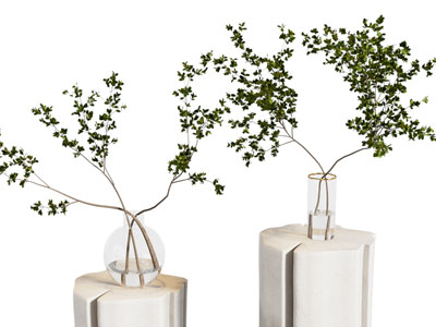 现代花瓶 水生植物 绿植摆件
