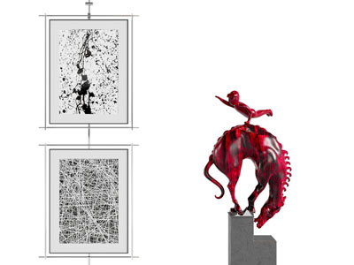 现代肌理画 装饰画