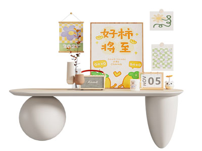 现代装饰画 饰品摆件组合