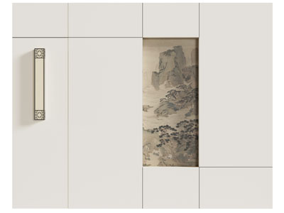 新中式中古沙发背景墙