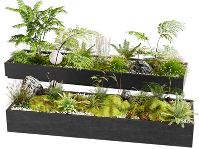 现代花池花草景观园艺小品