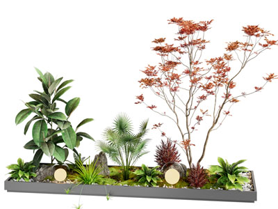 现代花草树木景观园艺小品