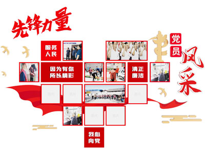 党员风采 党建形象墙