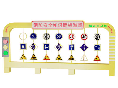 现代消防安全知识翻板游戏宣传栏