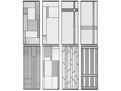 现代玻璃屏风隔断