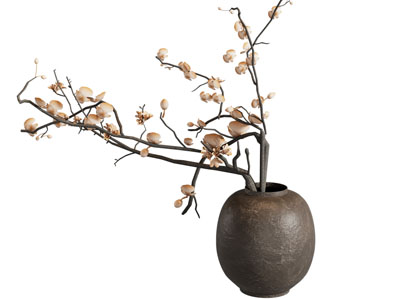 侘寂中古花艺 花瓶 盆栽枯枝