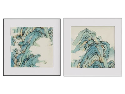 新中式水墨画 山水画 装饰画