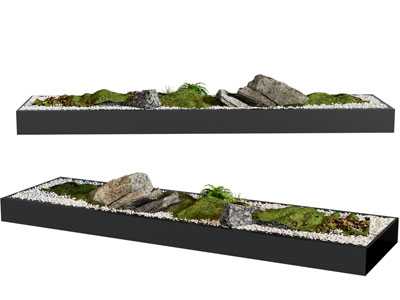 现代景观小品 石头青苔造景 现代庭院小品