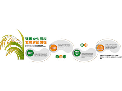 现代农业文化墙 展示墙 标语 口号