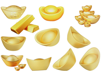 金元宝金条等金子