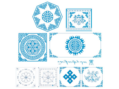 民族风 雕花 藏式图案