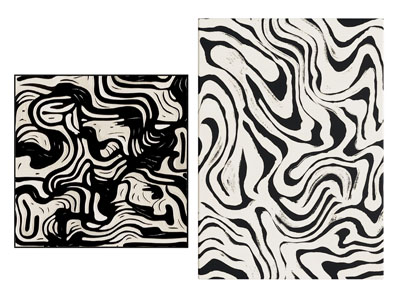 意式现代挂画 抽象画 肌理画