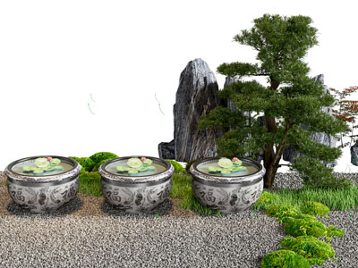 新中式水景小品