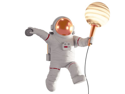 中古现代壁灯 宇航员壁灯 太空人壁灯