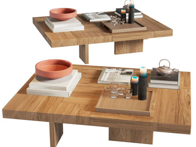 现代茶几 实木