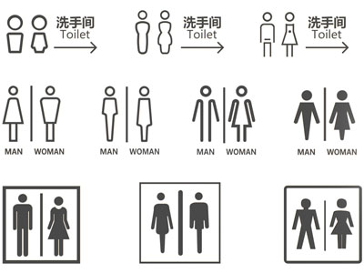 现代导视牌 现代导视牌 卫生间指示牌