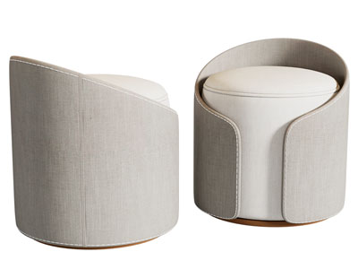 现代奶油换鞋凳