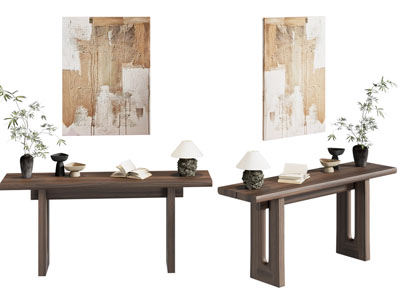 中古条案 中古风端景 条案 挂画摆件