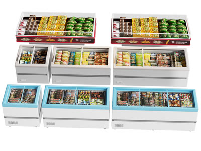 现代速冻 生鲜食品冷柜 展示柜