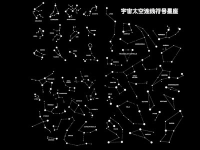 现代新中式宇宙太空连线星座 墙饰