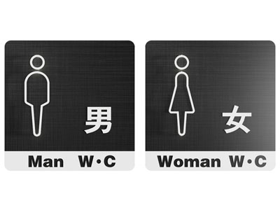 现代简约导视牌