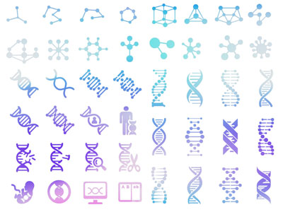 现代墙饰挂件 生物基因图谱剪影