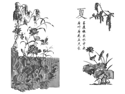 新中式浮雕 墙饰挂件