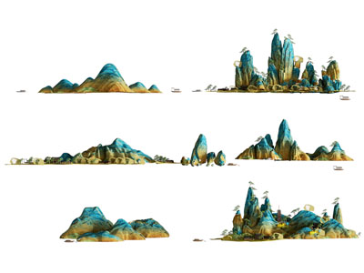 里江山图 青绿山水