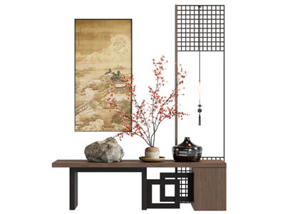 中古侘寂玄关端景台