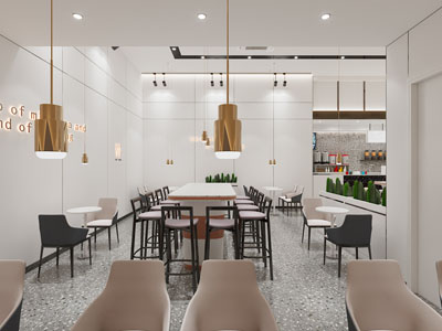 现代奶茶店