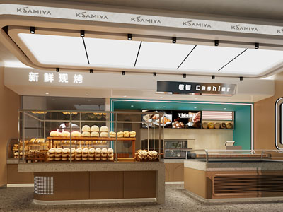 现代面包烘焙甜品店 商业空间