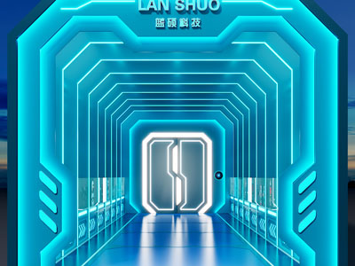 现代科技感走廊过道