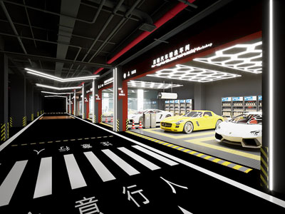 工业商业空间 洗车店
