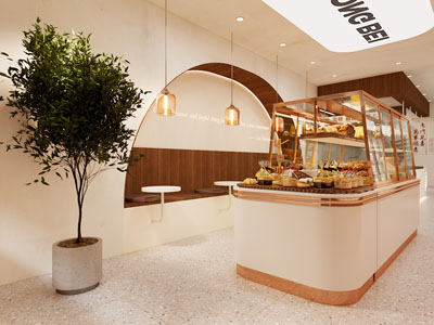 侘寂原木甜品面包店