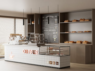 现代甜品面包店