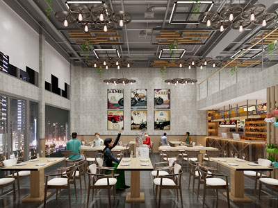 工业风火锅店
