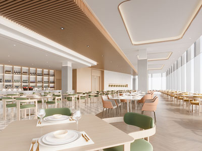 现代饭店餐馆就餐区