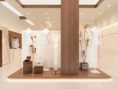 现代极简服装店 女装店 原木