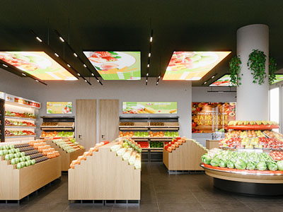 现代水果店 现代水果店 零食货架