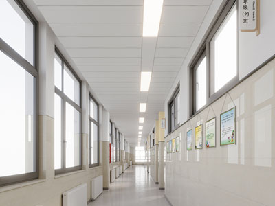 现代学校走廊 中小学走廊 门牌