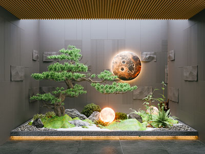 现代简约景观小景