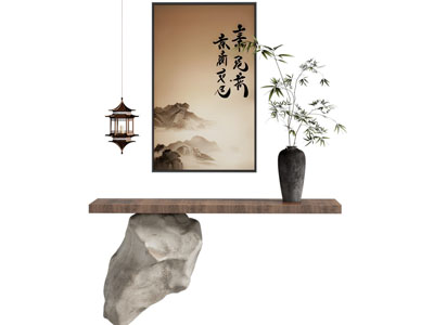 中古侘寂玄关端景台