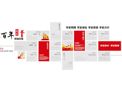 现代党建党史文化墙