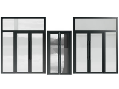 对开门效果图 平开门效果图 型材门效果图