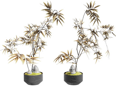 中古风植物摆件