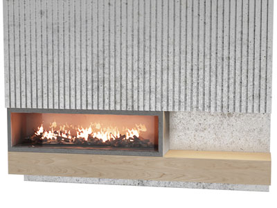 现代装饰壁炉的电视背景墙