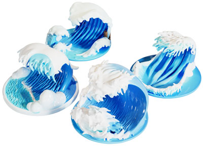 现代海浪雕塑小品