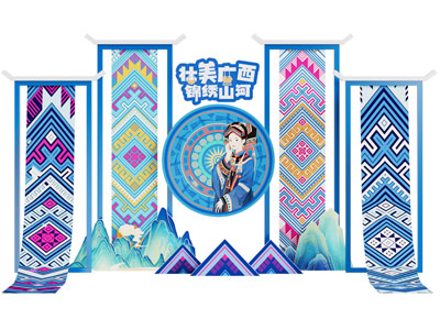 少数民族美陈 摆件组合